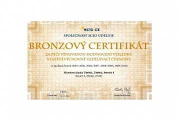 SCIO Bronzový certifikát
